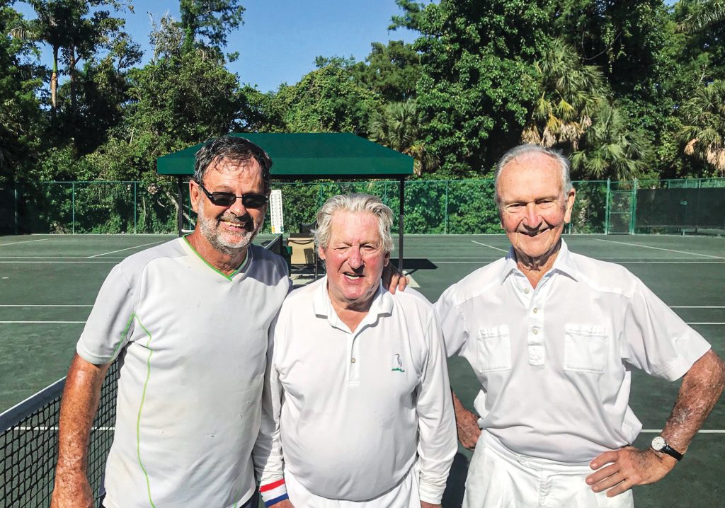 Spike gonzales ’69 and his tennis buddies